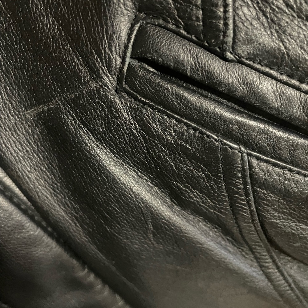 Wilsons Thinsulate Black Leather Bomber Jacket Sz L - Picture 13 of 13